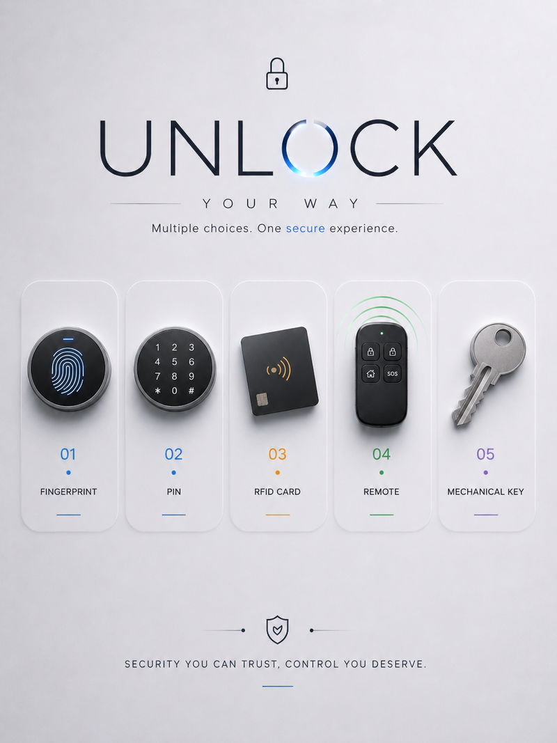 LAVORA INFINI PRO Smart Lock | Advanced App-Controlled Smart Security, Dual Rim Fingerprint