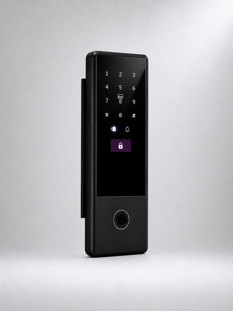 LAVORA CRYSTA Smart Glass Door Lock | App-Controlled Glass Door Security