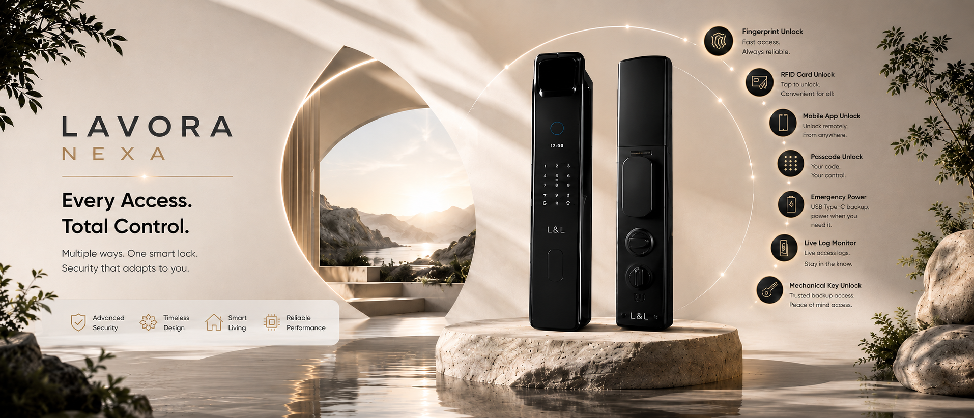 LAVORA NEXA Smart Lock | Fingerprint, App Control & RFID Access