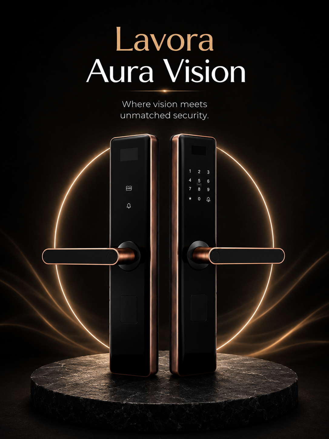 LAVORA AURA VISION Smart Lock | Fingerprint, PIN & RFID Security