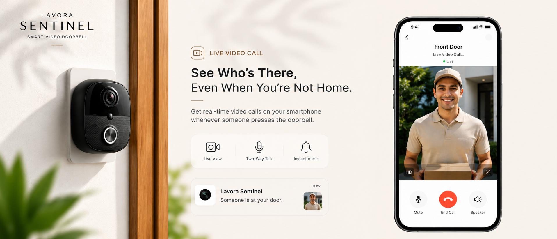 LAVORA SENTINEL Video Door Phone | Smart Visitor Monitoring System