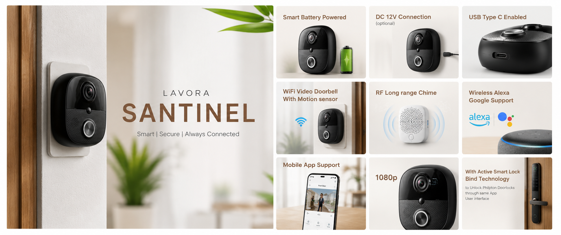 LAVORA SENTINEL Video Door Phone | Smart Visitor Monitoring System
