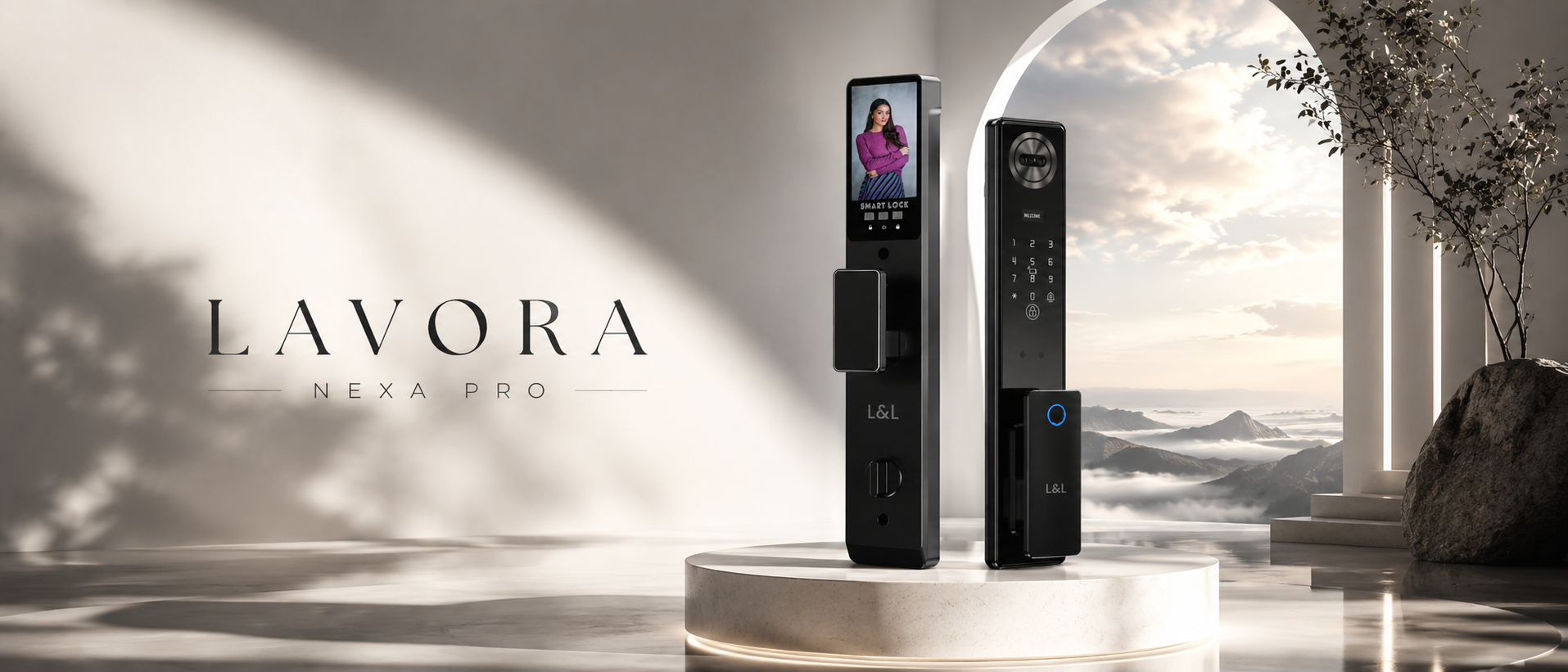 LAVORA NEXA PRO Smart Lock | 3D Face Recognition, Video Calling & Remote Unlock