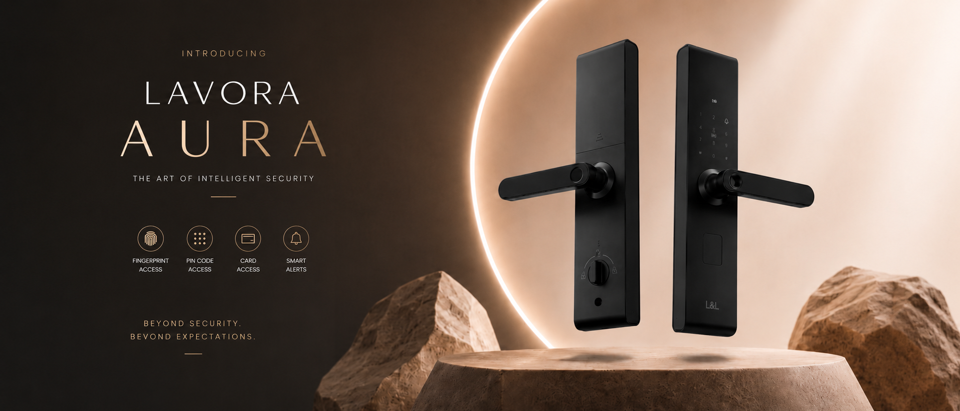 LAVORA AURA PRO Smart Lock | Fingerprint, PIN & RFID Access
