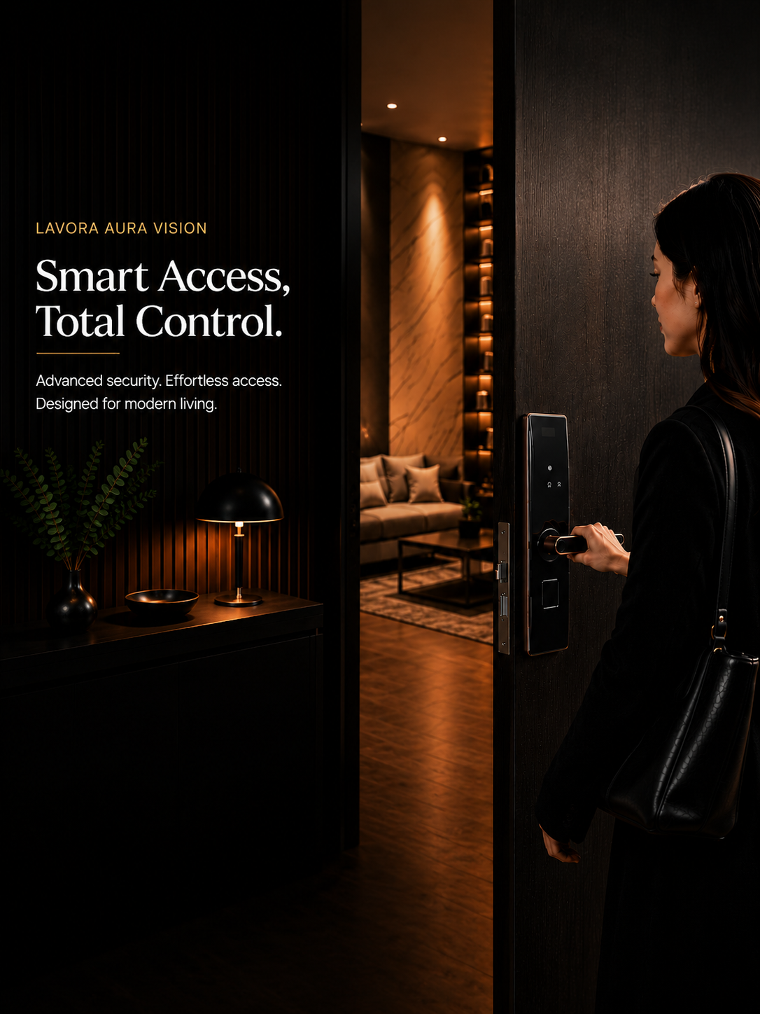LAVORA AURA VISION Smart Lock | Fingerprint, PIN & RFID Security