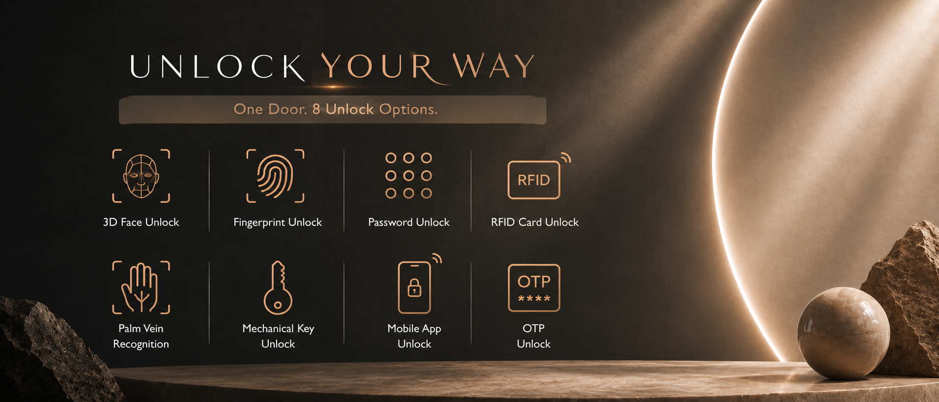 LAVORA VERTA Smart Lock | Palm Vein Authentication & Smart Video Security