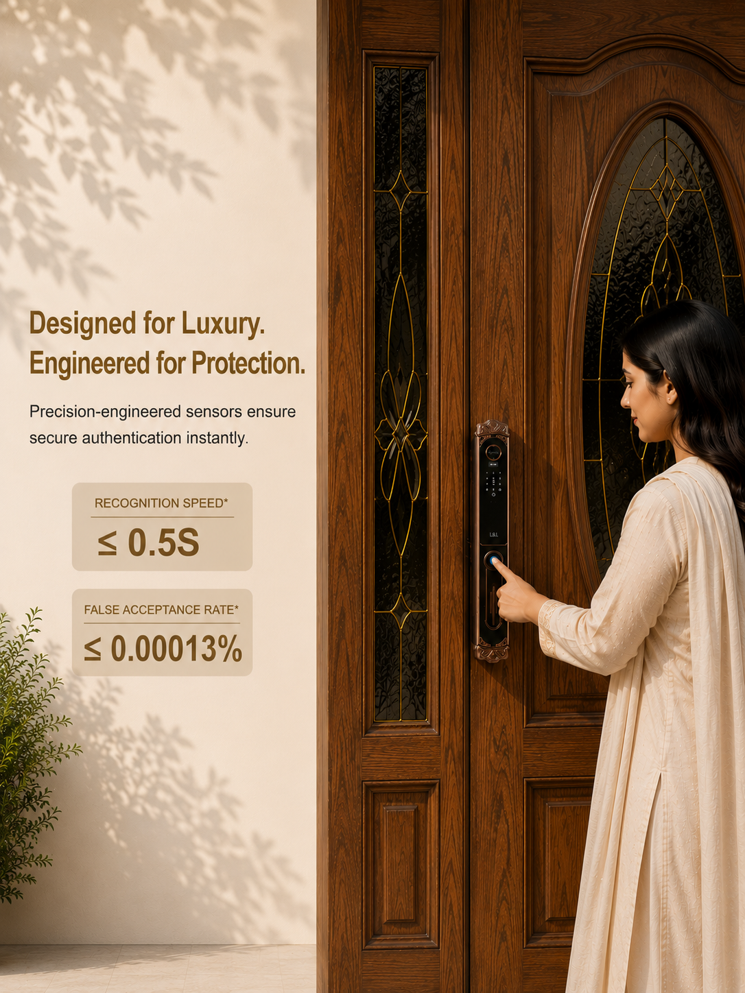 LAVORA VINTAGE Smart Lock | Classic Design with Palm Vein Security