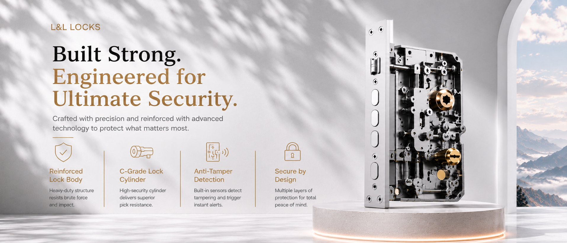 LAVORA VERTA LITE Smart Lock | Face Recognition, Palm Vein & Video Calling
