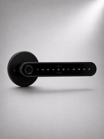 Lavora Heaven H1 black smart lever handle lock shown at an angle