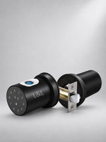Lavora Heaven H2 smart door lock at an angle, showing bluetooth fingerprint