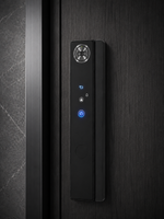 Close-up of the unlock hardware on the Lavora Nexa Ellite, part of its face recognition, palm vein and video security