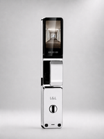 Lavora Prism Elite polished chrome smart door lock, second angled view