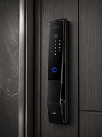 Close-up of the unlock hardware on the Lavora Prism Pro, part of its AI face recognition, palm vein and video calling