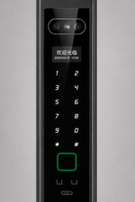 Lavora Vertica black slim smart door lock, second angled view