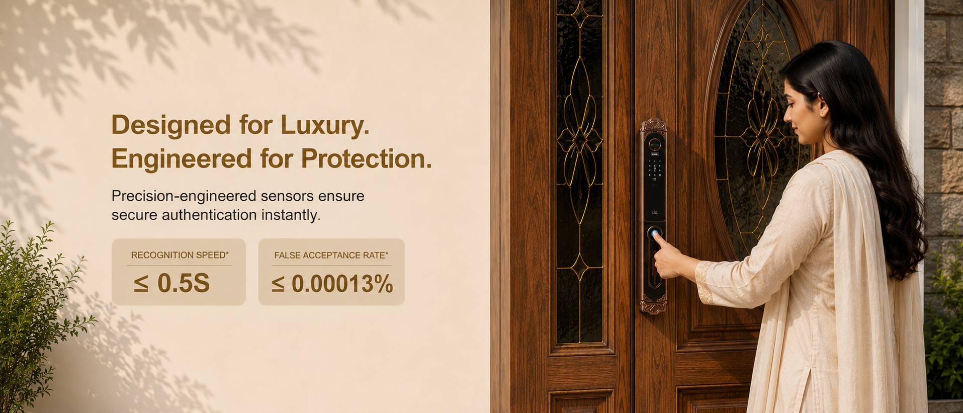 LAVORA VINTAGE Smart Lock | Classic Design with Palm Vein Security
