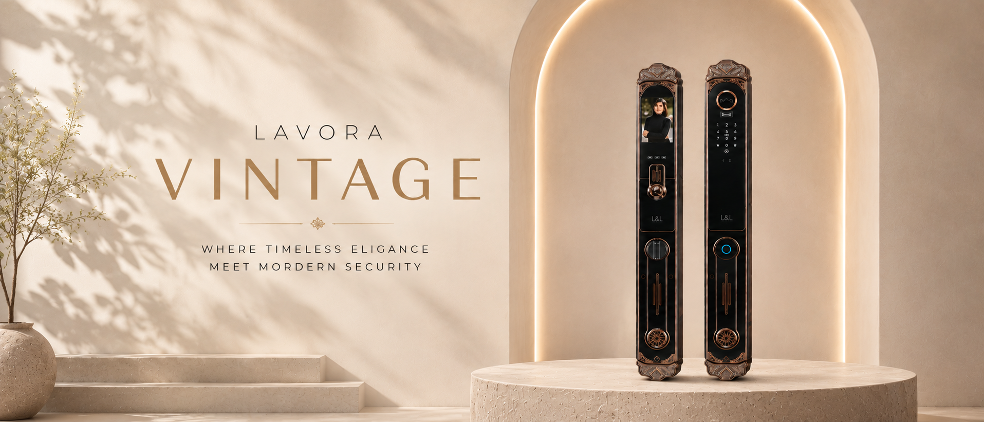 LAVORA VINTAGE Smart Lock | Classic Design with Palm Vein Security
