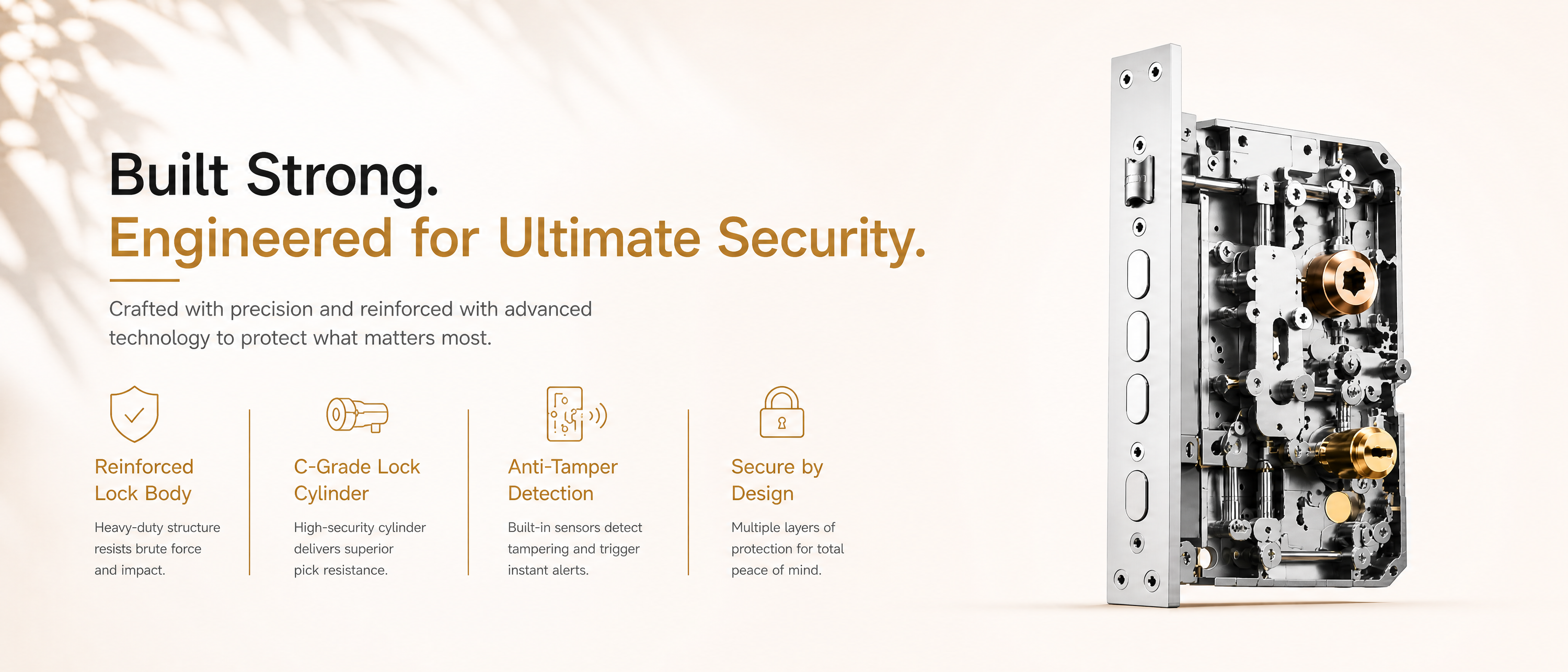 LAVORA CRYSTA Smart Glass Door Lock | App-Controlled Glass Door Security